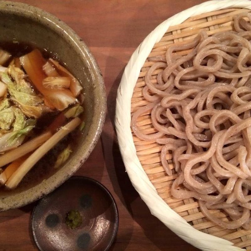 あぶり鴨のつけ汁うどん(自家製粉石臼挽きうどん 青空blue)