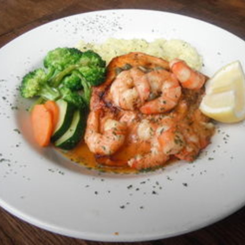 シュリンプサーモンピカタ(トニーローマ 幕張WBG店)