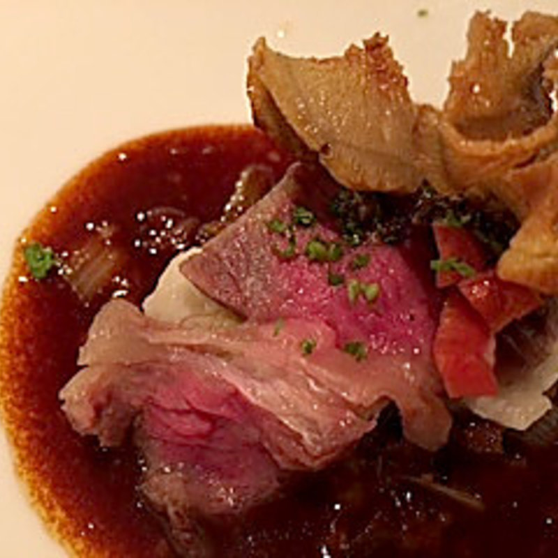 山形牛ほほ肉とザブトンのソテー(ブラン ル ピース)