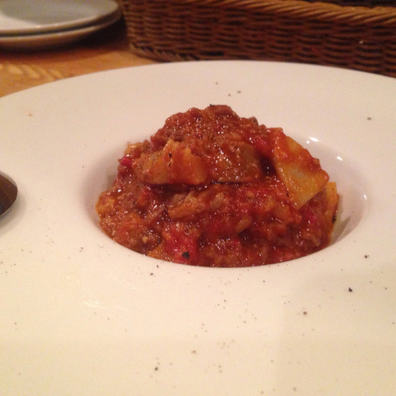 牛すじ煮込みのアラビアータ(CafeBar Luz （カフェバー ルース）)