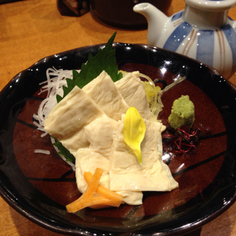 生湯葉の刺身(なか川 東風庵)