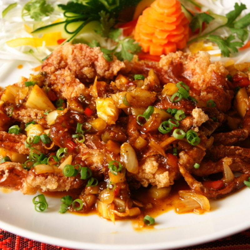 ソフトシェルクラブの揚げ物(ワン アン ホア セン （Quan an Hoa sen）)