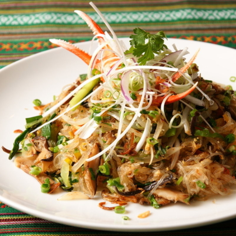 蟹春雨炒め(ワン アン ホア セン （Quan an Hoa sen）)