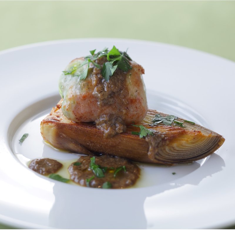 アンコウと新筍のロースト(キハチ イタリアン 横浜クイーンズイースト店)