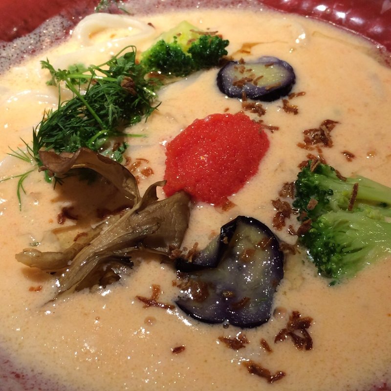 ペペロンチーノのおうどん(麺匠の心つくし つるとんたん 新宿店)