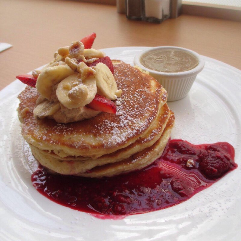 パンケーキ　バナナイチゴ(クリントン・ストリート・ベイキング・カンパニー （CLINTON ST. BAKING COMPANY & RESTAURANT）)