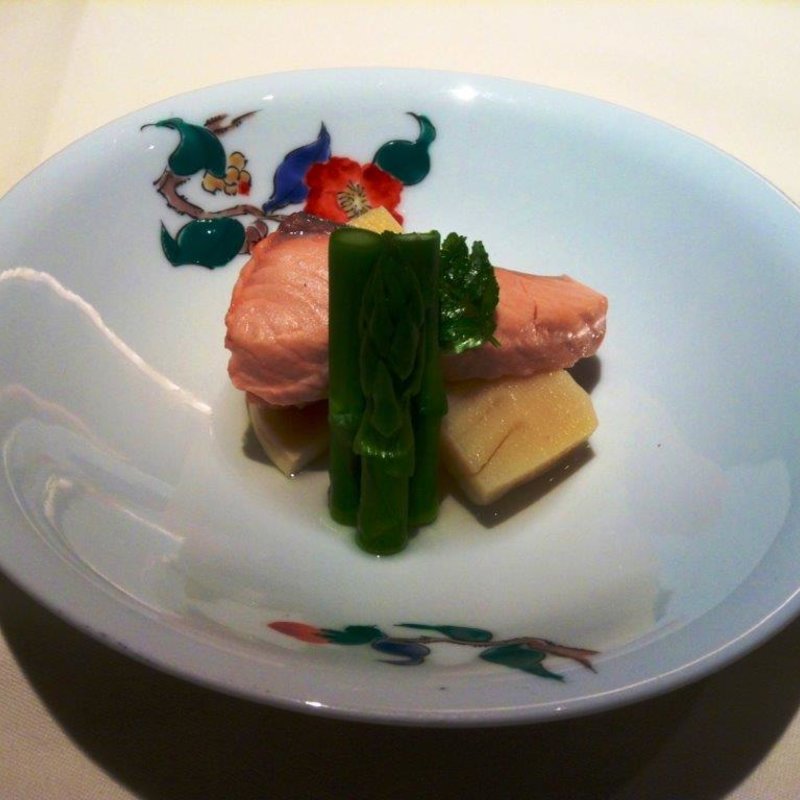 鮭と竹の子のに煮付け(けせらせら)