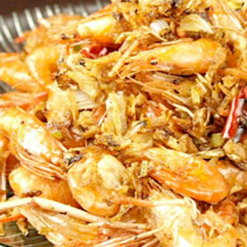 小エビの香味揚げ炒め(福龍酒家)