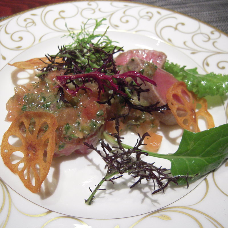 鰹のカルパッチョ(コントワール ミサゴ)