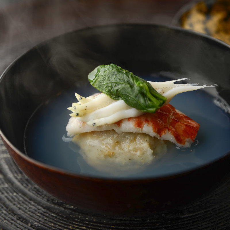 えびとしらすの椀物(懐石 一文字 （かいせき いちもんじ）)