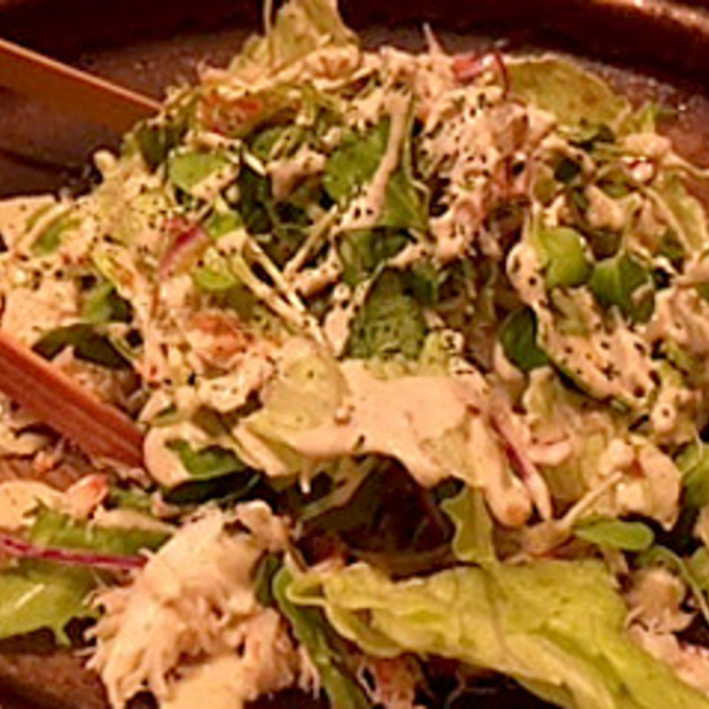 ズワイガニのサラダ カニみそソース(bird酉男man)