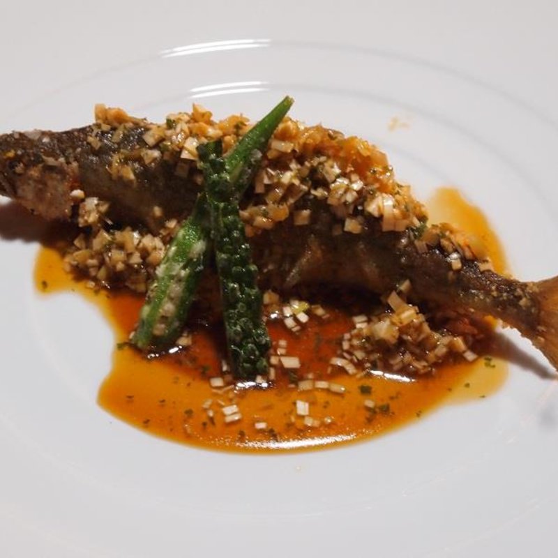 鮎の甘辛ソース(胡桃茶家)