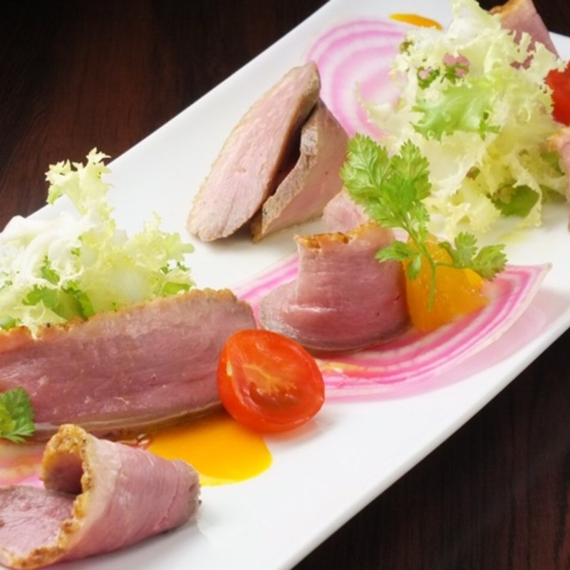 フランス産　鴨ムネ肉の燻製　～柑橘ヴィネグレット～(ル・タン・メルヴェイユ)