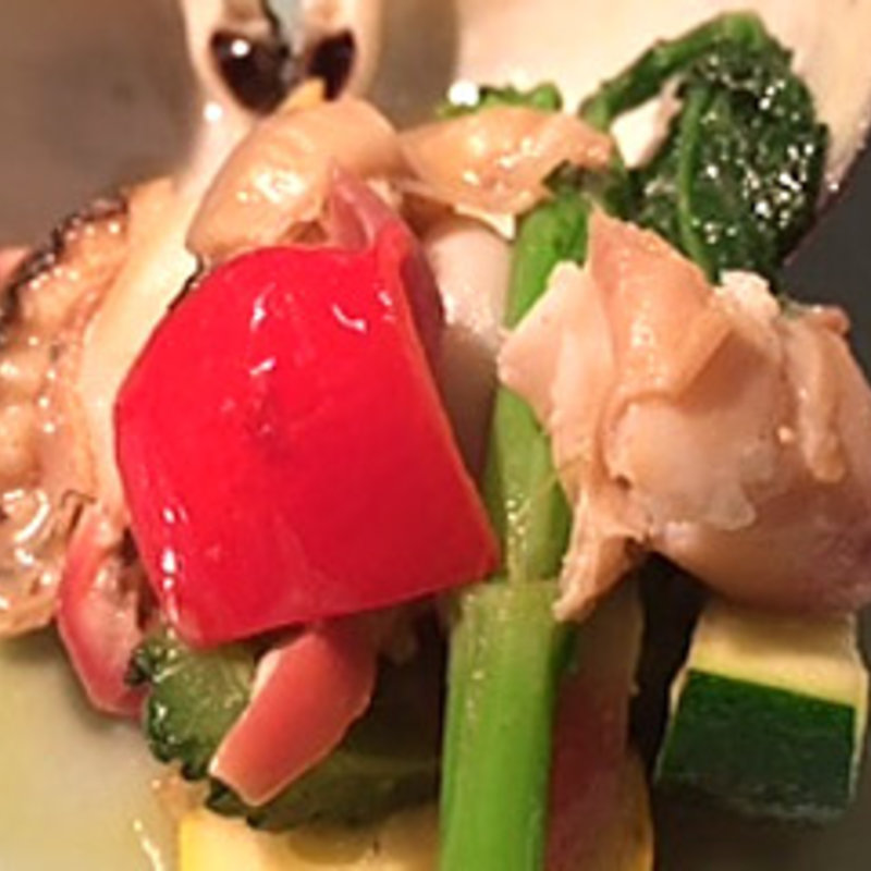 ホッキ貝と野菜和え(夢酒 ダイニングバームッシュ藤沢店)