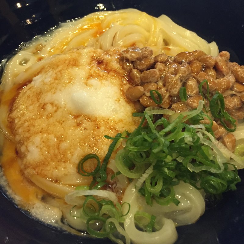 釜たま + なっとう + とろろ(慎)