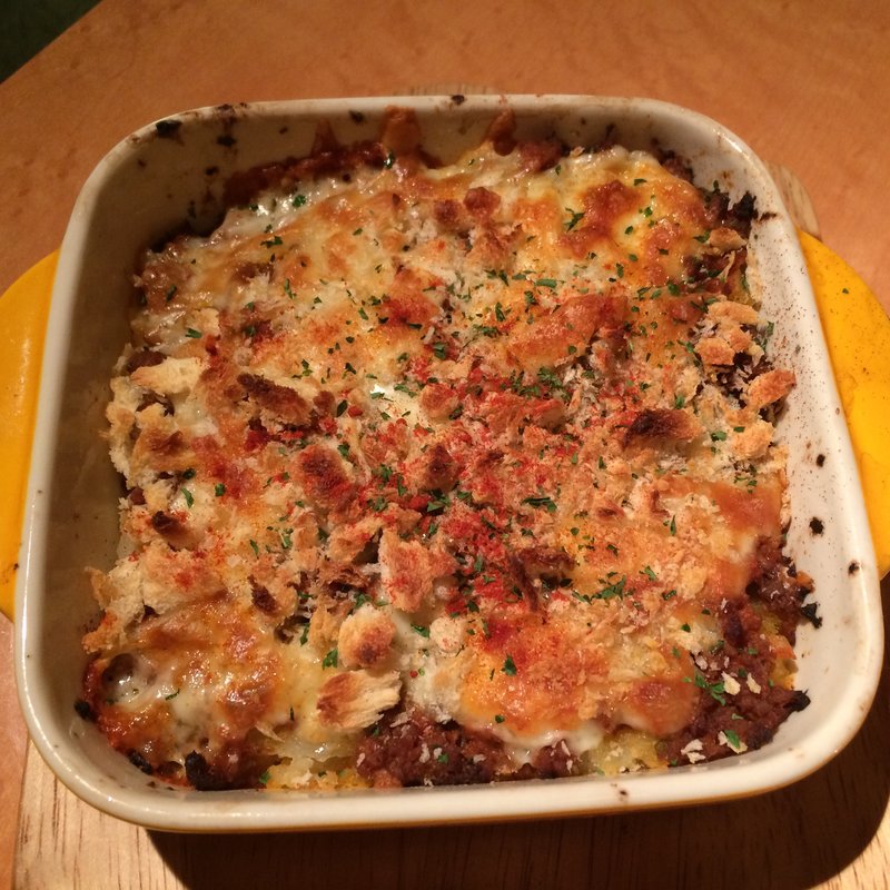 マッシュポテトとミートソースのグラタン(新宿やさい 心菜)