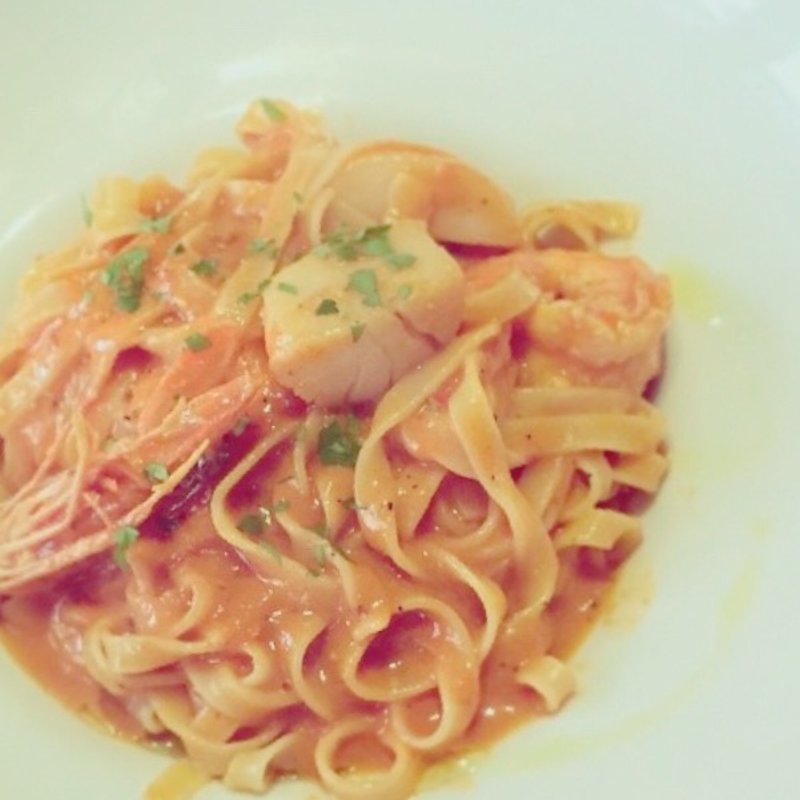 天使の海老と帆立のタリアテッレ(HiDE （ヒデ）)