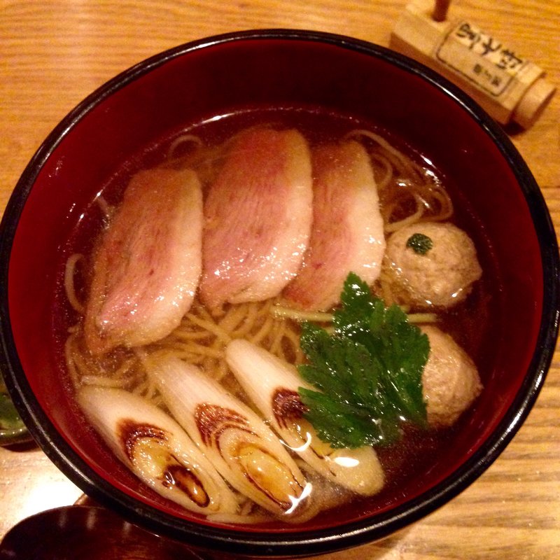 温かいお蕎麦   鴨南蛮そば(蕎や 月心)