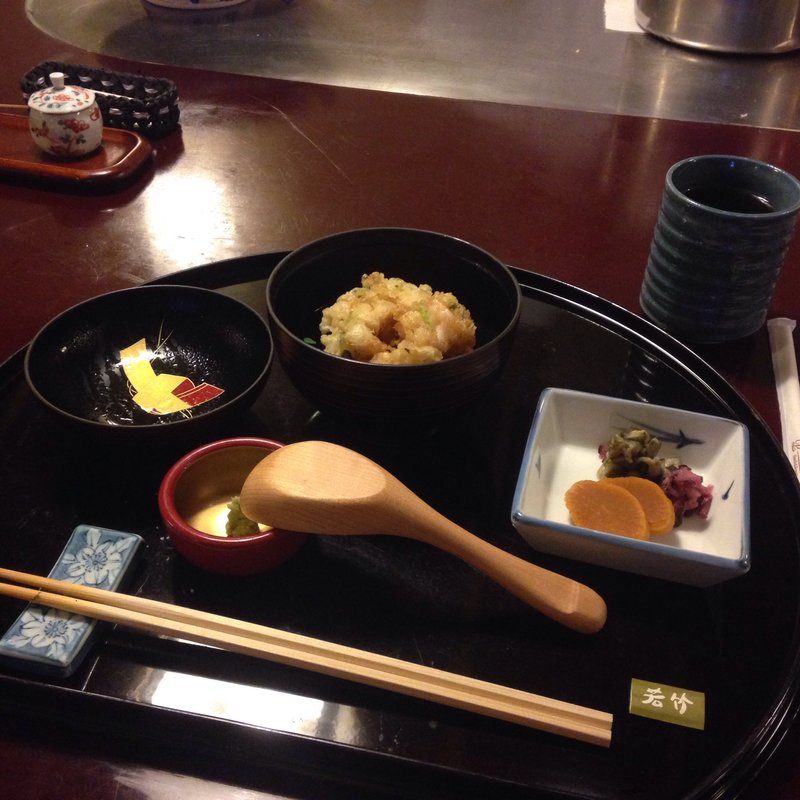 シメの天茶漬け(天婦羅 若竹 （わかたけ）)