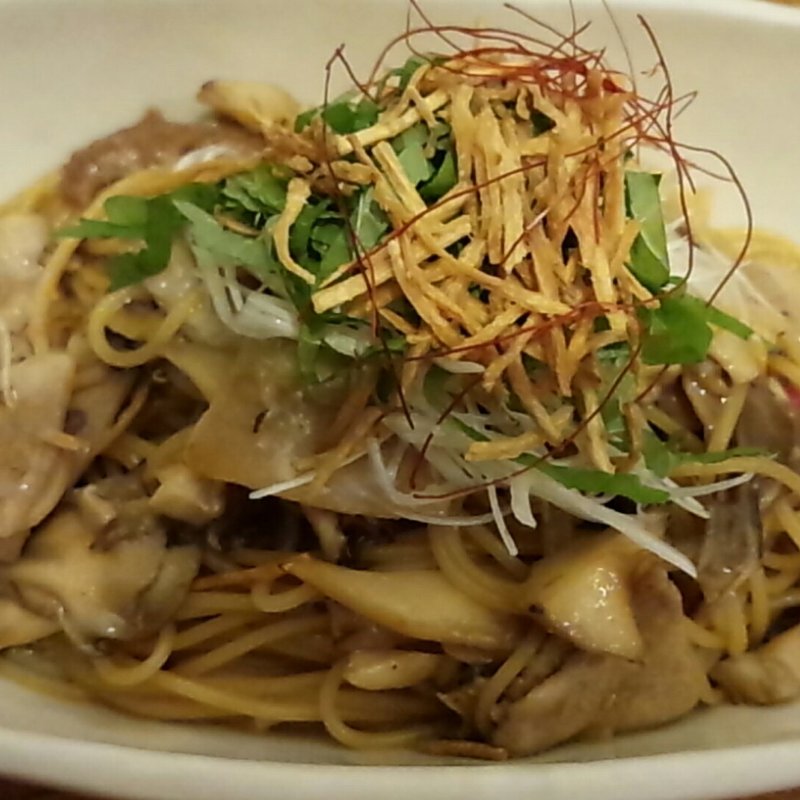 豚味噌にんにくと舞茸の和風(ワンルームカフェ （one room cafe）)