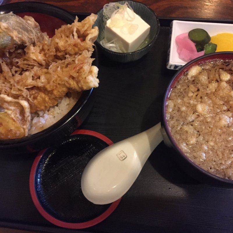天丼セット(松喜庵)