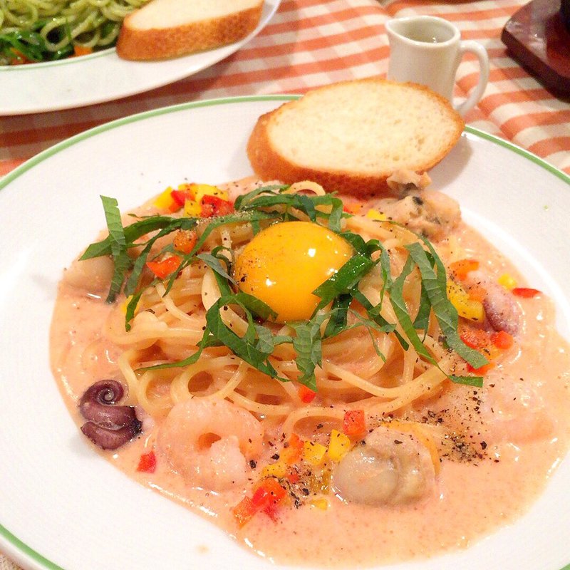 明太子のカルボナーラ(イタリアンダイニングDONA 町田店)