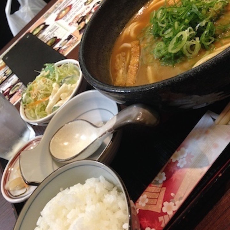 ねぎカレーうどん定食(あぶり 元之蔵 ダイワロイネットホテル京都四条烏丸店 )