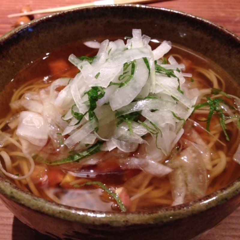 冷かけトマト蕎麦（季節限定・名前はあやふや）(横川橋 康次郎 )