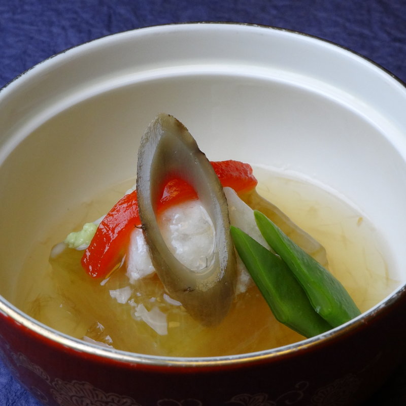 大根のお浸し(浅草 日本料理 もちづき)