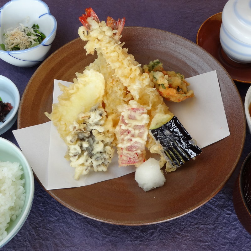 天麩羅とお刺身のご膳(浅草 日本料理 もちづき)