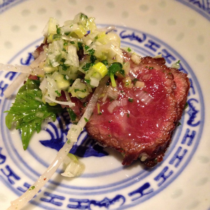 A4ランク牛のイチボ肉のたたき(銀座園)