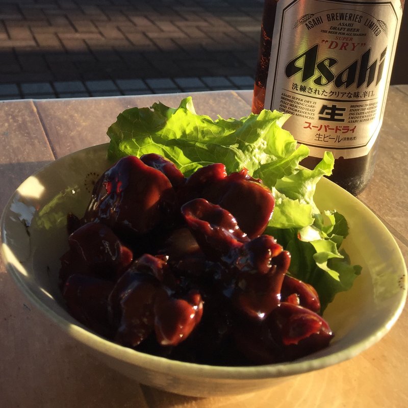 鳥もつ煮(バーベキューセンター 風香亭)