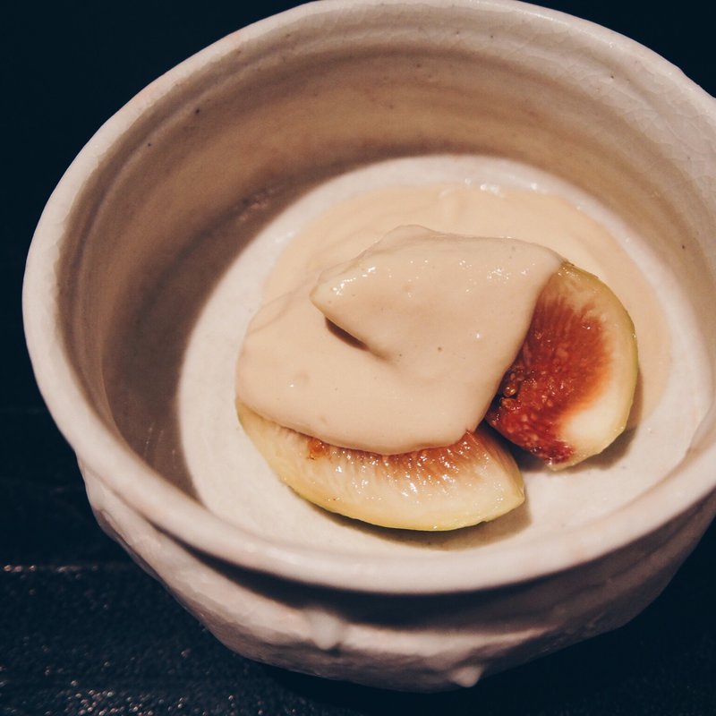 無花果の酒蒸し湯葉あんかけ(東山二条　七八 （ななはち）)