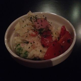 トマトのマリネのミニポテトサラダ(アーモンド赤坂)