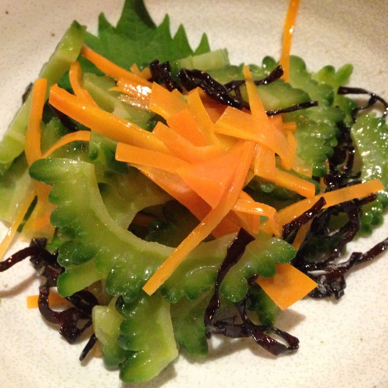 ゴーヤ塩昆布和え(庭鳥)