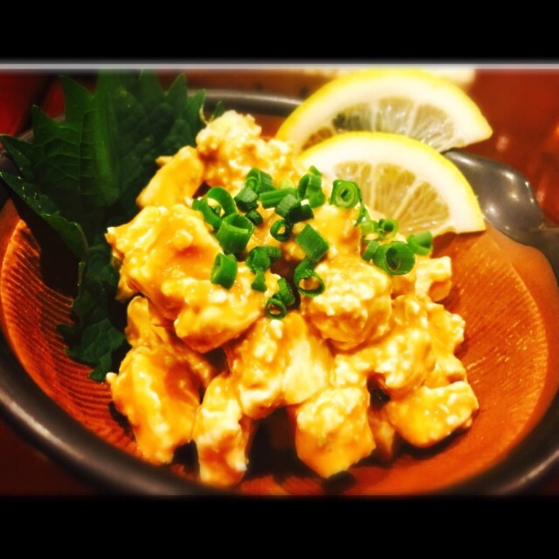 クリームチーズの山葵醤油和え(39酒場 魚平)