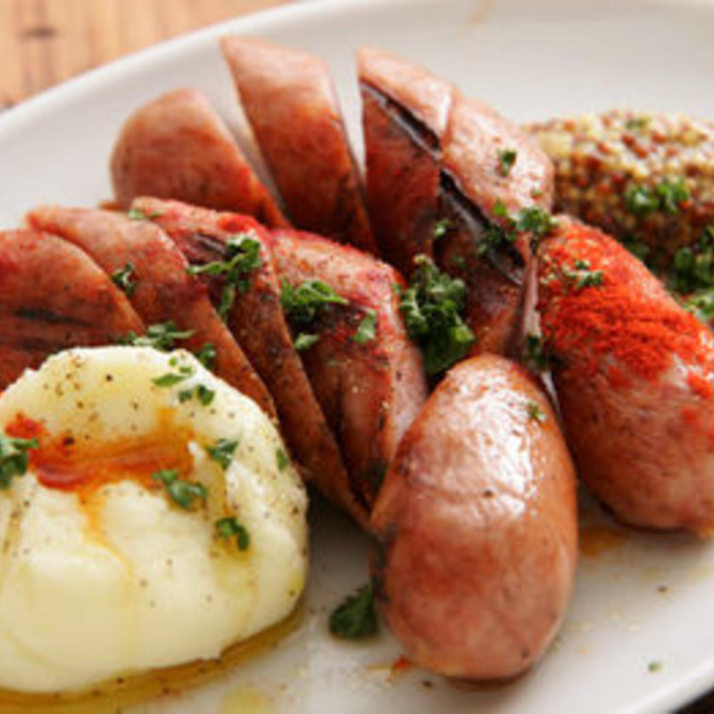 マンガリッツァソーセージのグリル マッシュポテト添え(スペインバル INICIO)