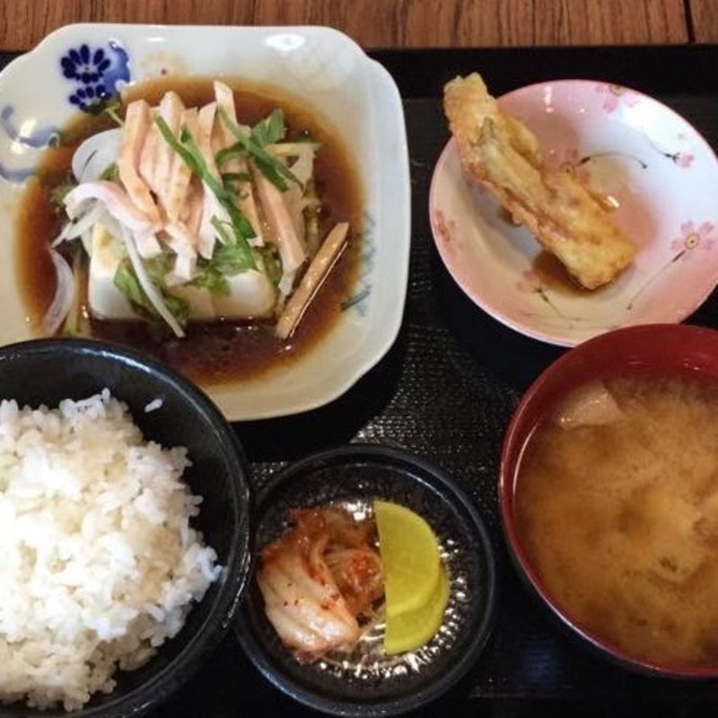 中華風冷奴定食(ちゃんこ屋 本舗)