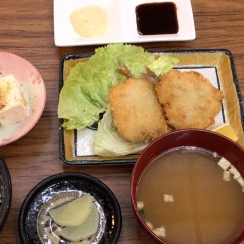 さより梅しそフライ定食(ちゃんこ屋 本舗)