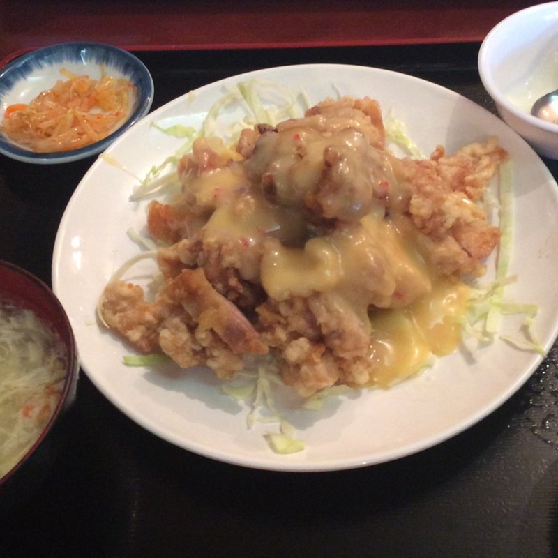 から揚げマヨネーズソース定食(祥龍房 府中店)