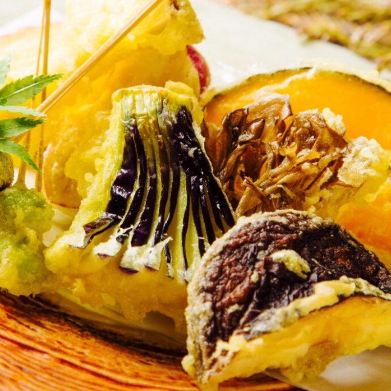 秋野菜の天婦羅(江戸三座)