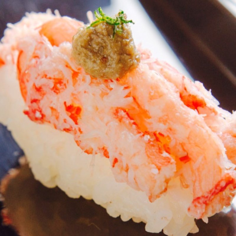 蟹のみそ握り(江戸三座)