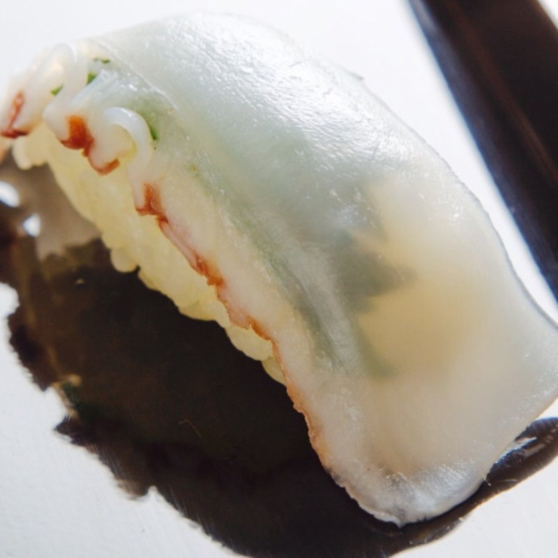 タコの香味握り(江戸三座)