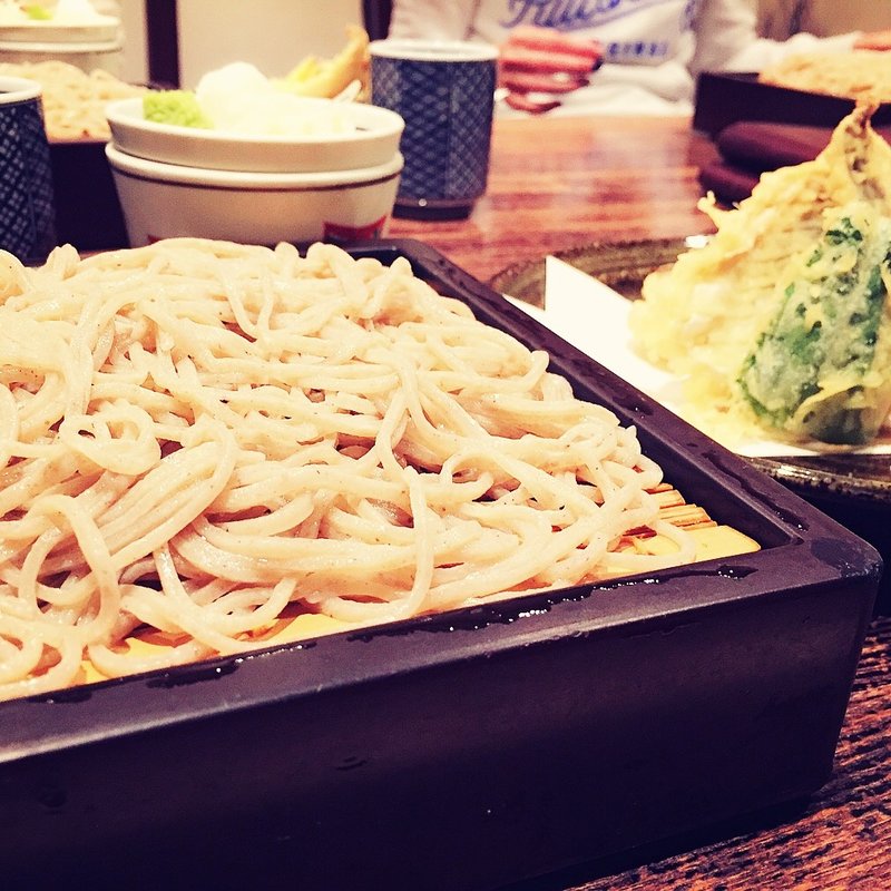 野菜とアジの天せいろ(麻布 川上庵)