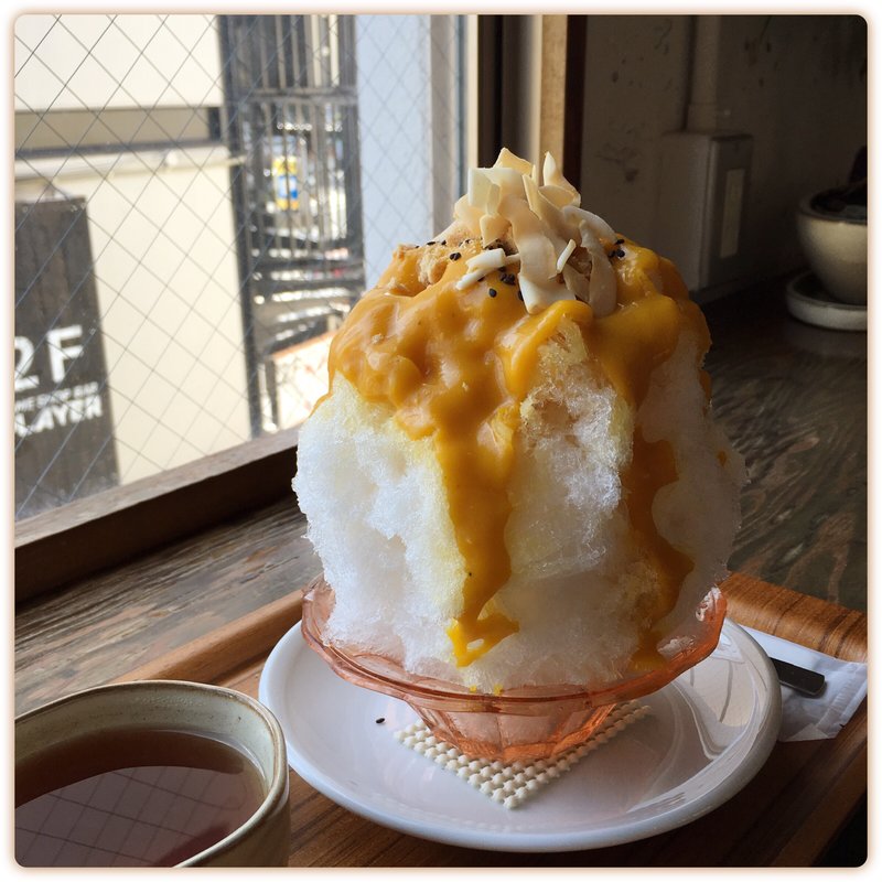 カボチャメープル氷 ハロウィン版(日本茶カフェ 一日)