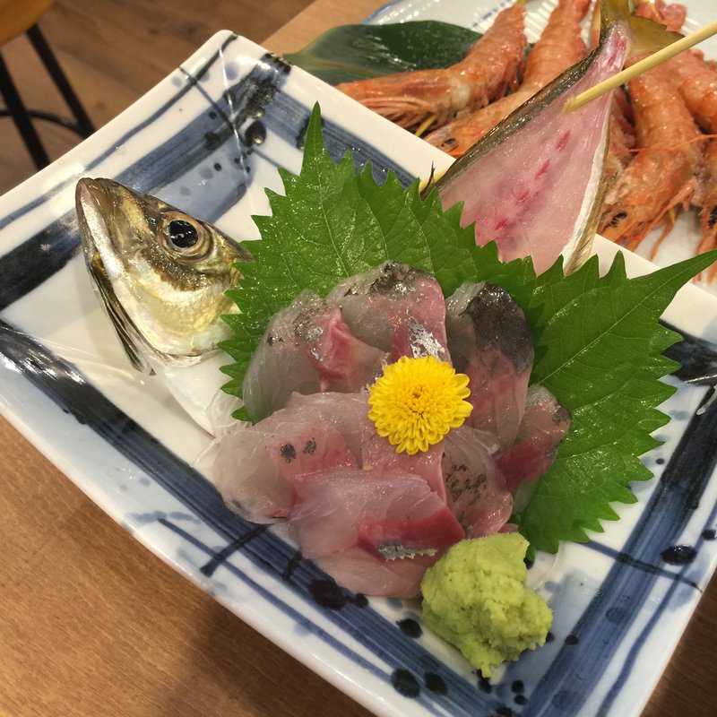 鯵の刺身(磯丸水産 プリンセス大通り店 )