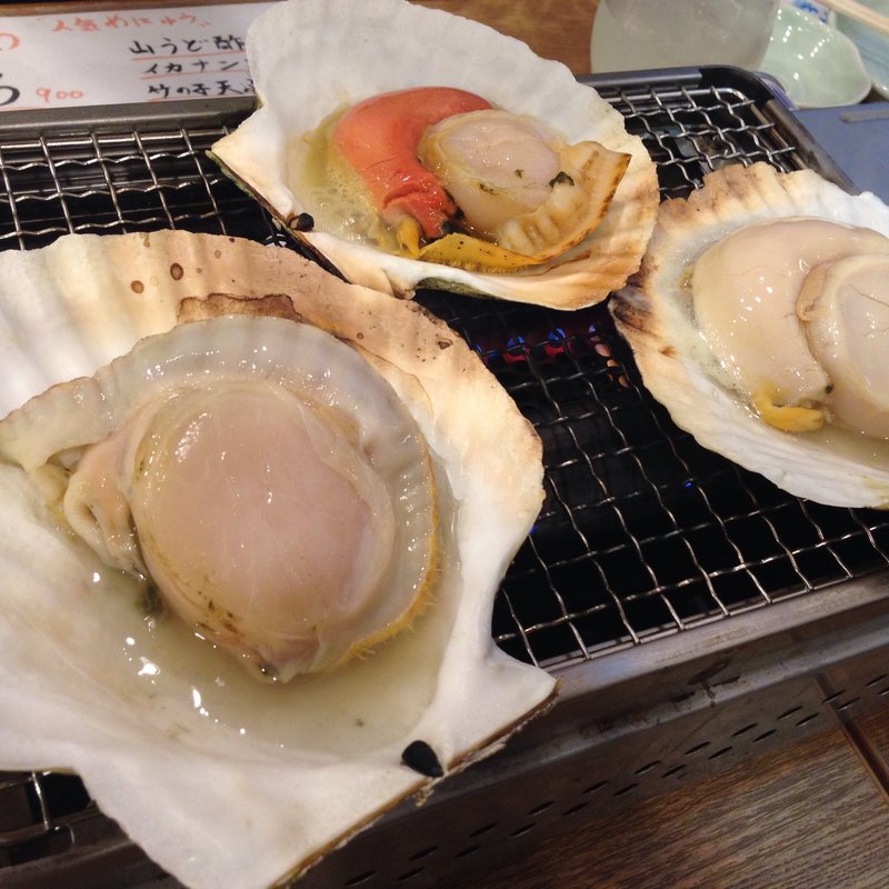 活大ホタテ貝の浜焼き 1個(大庄水産 前橋店 )