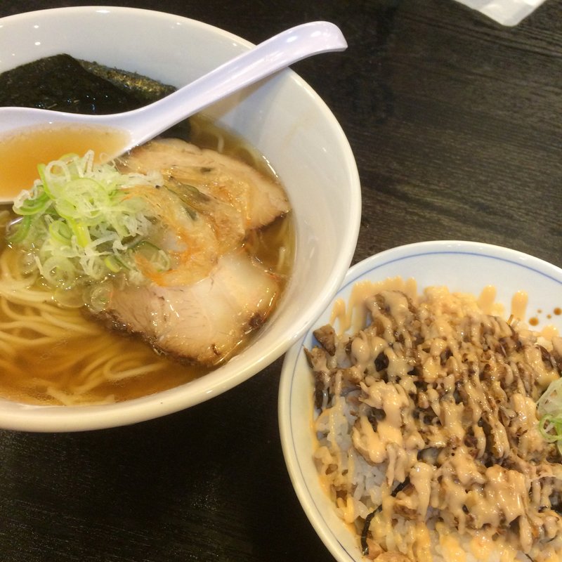 富山白エビらーめん ランチセット(麺家いろは 京都駅ビル店 )