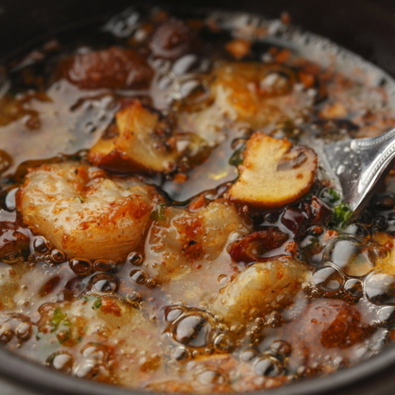 小エビといろいろきのこのアヒージョ(ボイボイ （boiboi）)