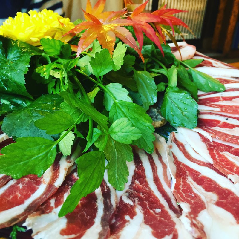 鹿肉のしゃぶしゃぶ(仙人小屋 )